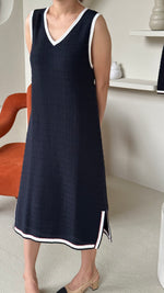 Load image into Gallery viewer, MISU CARDI AND TAKA DRESS - NAVY
