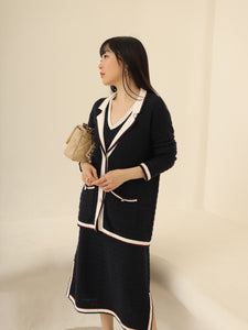 MISU CARDI AND TAKA DRESS - NAVY