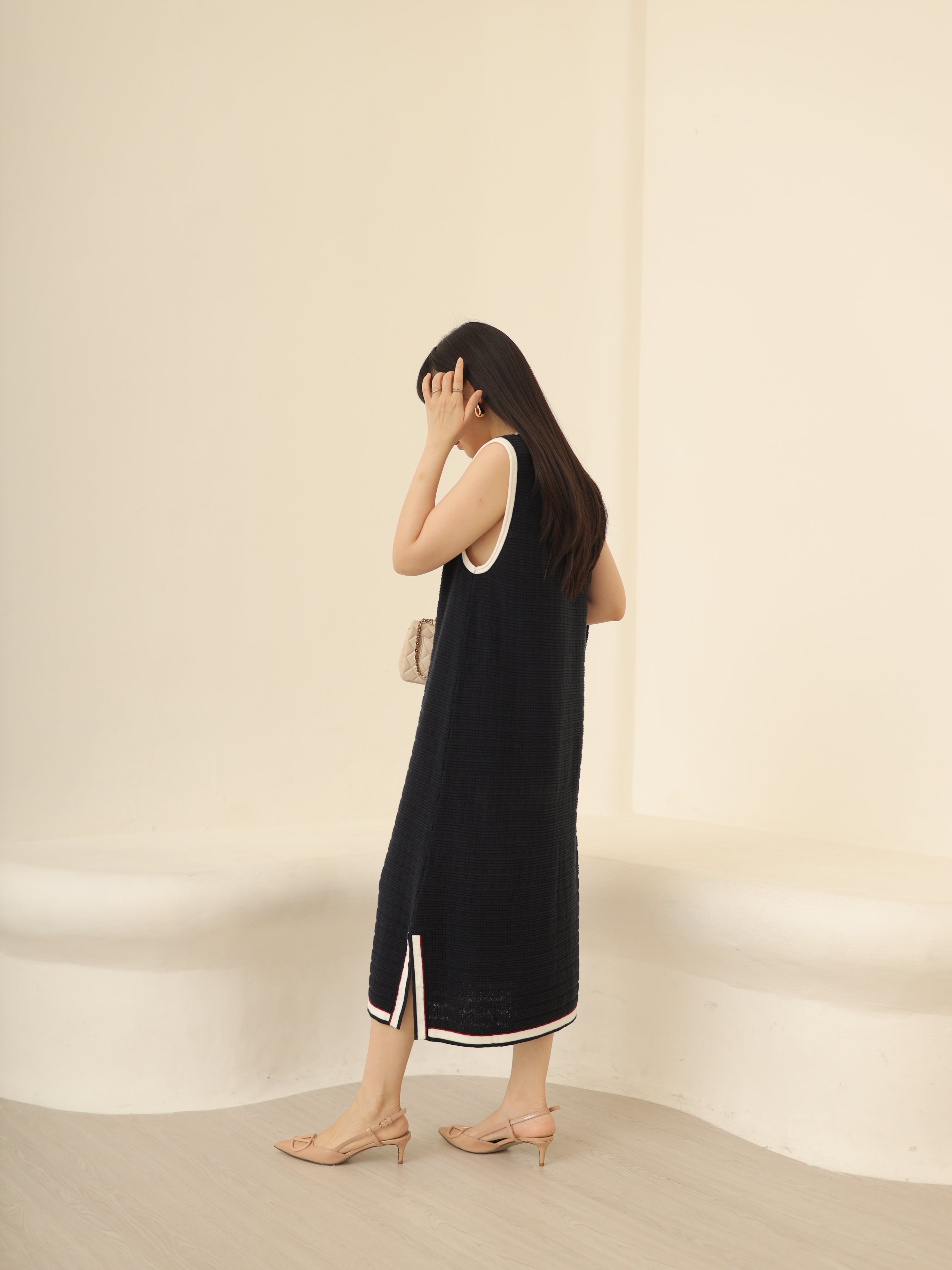 MISU CARDI AND TAKA DRESS - NAVY