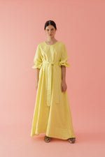 Load image into Gallery viewer, MAXI LINEN DRESS - YELLOW
