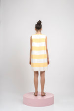Load image into Gallery viewer, STRIPES BOXY DRESS - YELLOW
