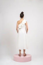 Load image into Gallery viewer, RUFFLE ONE SHOULDER DRESS
