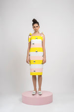 Load image into Gallery viewer, STRIPES BEE SLIM DRESS
