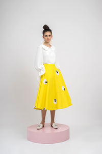 BEE FLARE SKIRT - YELLOW