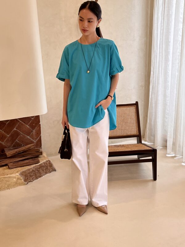 COVA BLOUSE - turquoise - Image 2