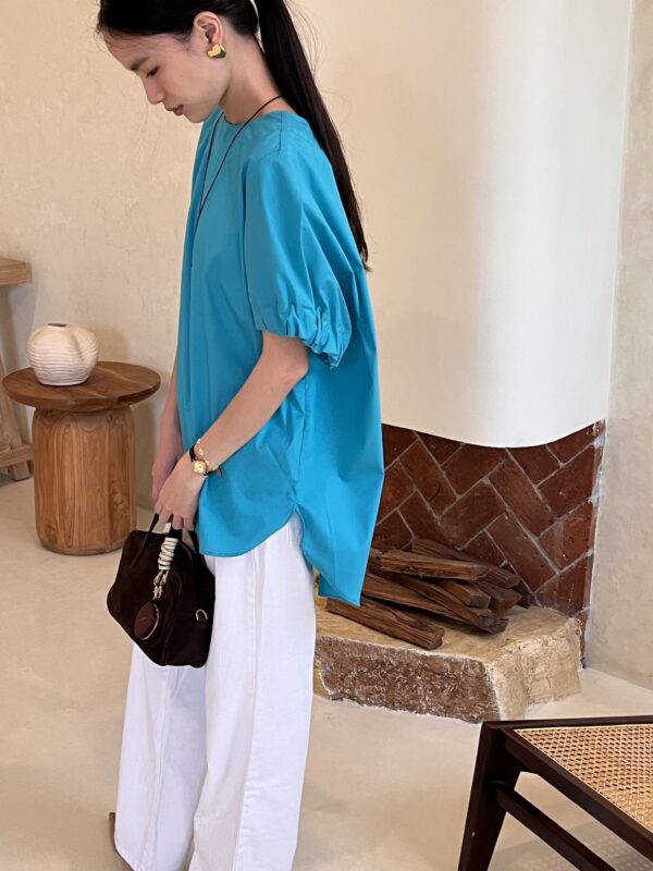 COVA BLOUSE - turquoise - Image 6