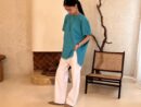 COVA BLOUSE - turquoise
