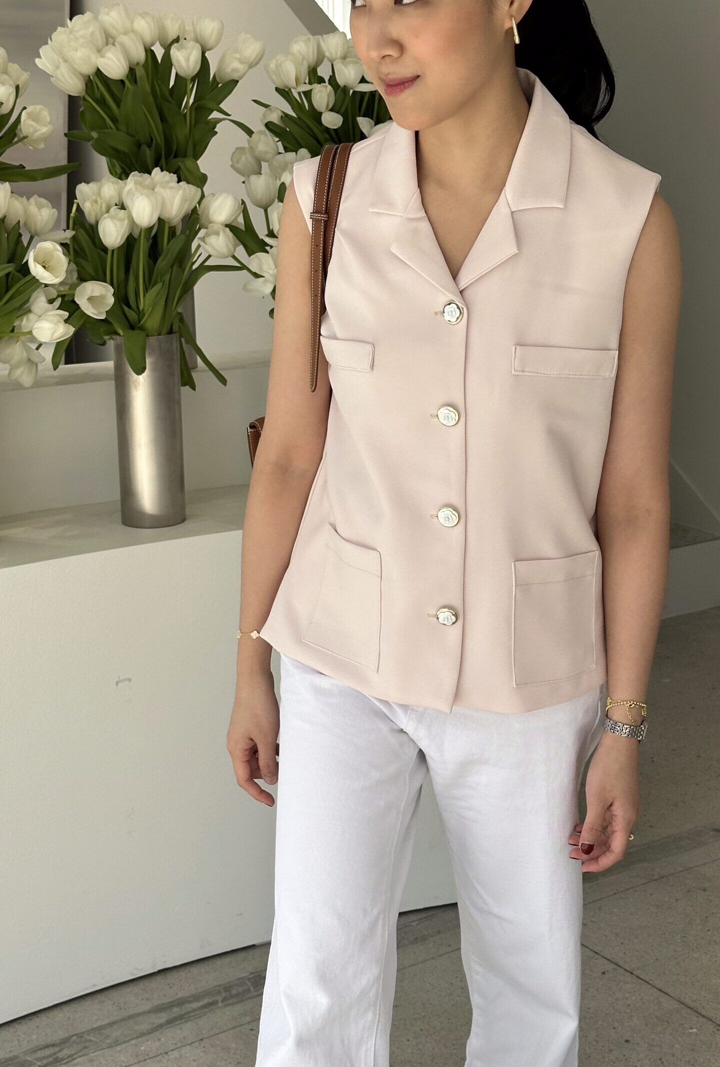 Camellia Vest Blouse
